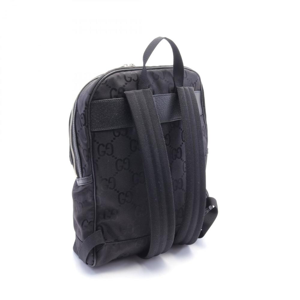 Gucci Black Pattern Grid Leather Backpack Gg Ruck… - image 1